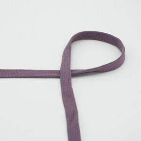 Cordoncino piatto Felpa cotone [15 mm] – melanzana, 
