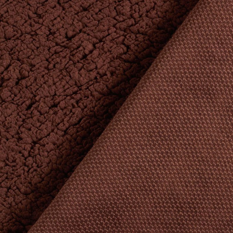 Soffice tessuto in peluche – marrone scuro,  image number 4