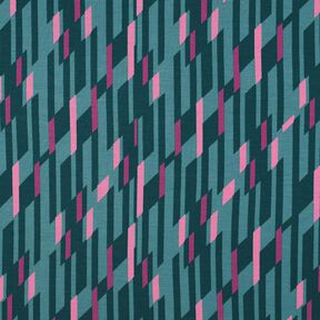 jersey romanit Losanghe astratte – petrolio/rosa, 