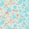 viscosa voile Disegno di bordura floreale Paisley – blu,  thumbnail number 5