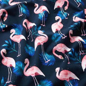 jersey di cotone Fenicottero | Glitzerpüppi – blu notte/rosa chiaro, 