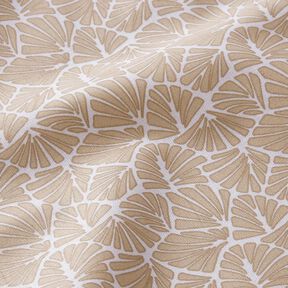 cotone rivestito Mini foglie astratte – beige/bianco, 
