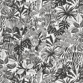 tessuto arredo mezzo panama Giungla – naturale/nero, 