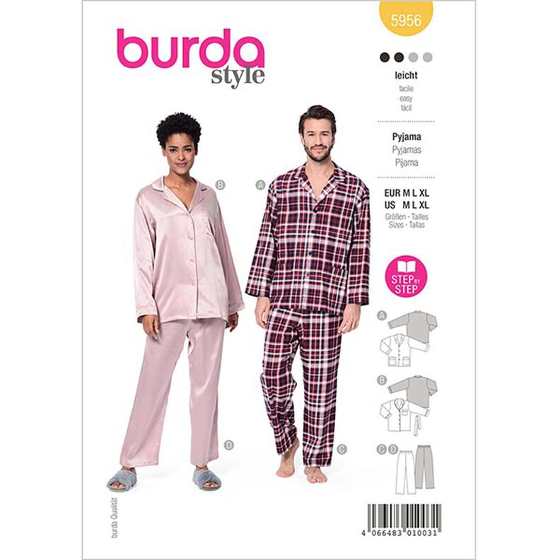 pigiama UNISEX | Burda 5956 | M, L, XL,  image number 1