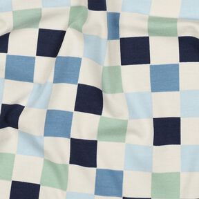jersey di cotone Controllo | Poppy Fabrics – naturale/grigio blu, 