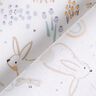 popeline di cotone Coniglietti sul prato – bianco/mandorla,  thumbnail number 4