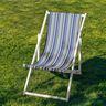 Outdoor Tessuto per sedia a sdraio Righe longitudinali 44 cm – indaco/beige,  thumbnail number 4