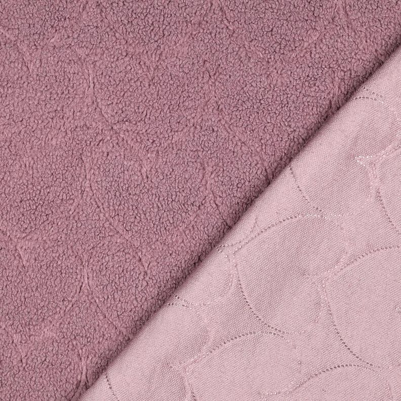 ecopelliccia fantasie a cuori | Poppy Fabrics – rosa antico scuro, image number 4