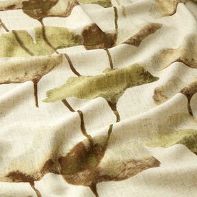 misto lino viscosa ginkgo – beige chiaro/marrone castagna, 