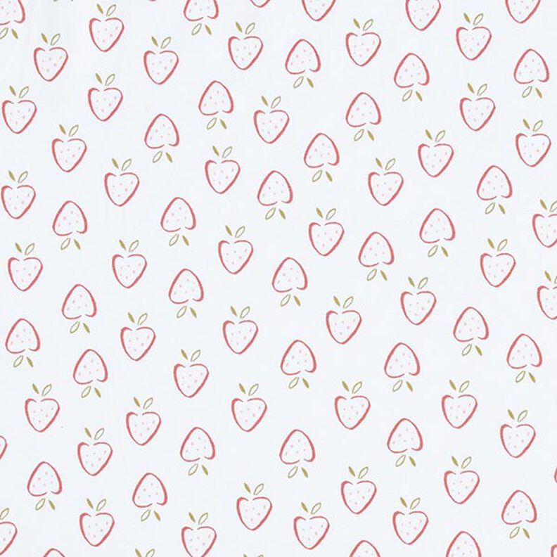 jersey di cotone fragole stilizzate – bianco/rosa, image number 1