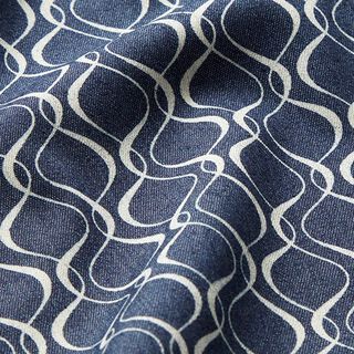 Righe ondulate in Denim elasticizzato – colore blu jeans, 