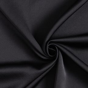 Satin di poliestere in tinta unita – nero, 