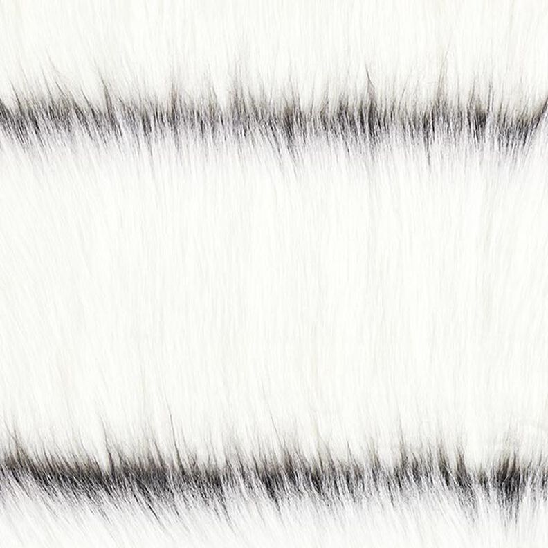ecopelliccia Righe trasversali – bianco lana/nero,  image number 1