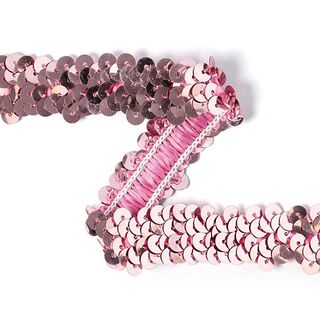 Bordura elastica con paillettes (20mm) 15, rosa, 