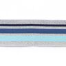 nastro elastico Glitter [ 4 cm ] – argento/azzurro,  thumbnail number 2