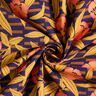 tessuto arredo mezzo panama Fiori variopinti – melanzana/arancio chiaro,  thumbnail number 3