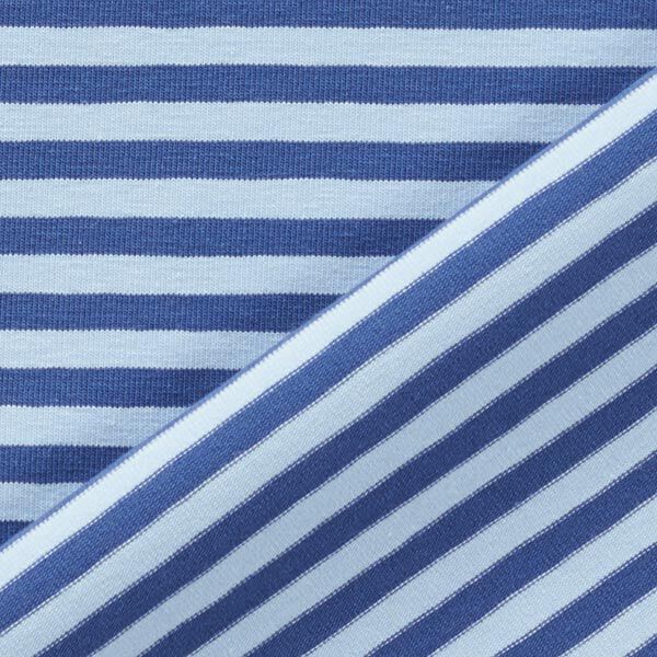 Jersey di cotone righe sottili – colore blu jeans/azzurro,  image number 4