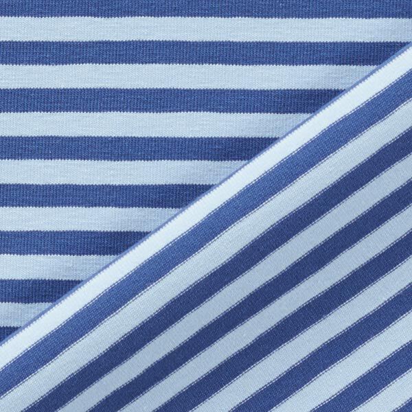 Jersey di cotone righe sottili – colore blu jeans/azzurro, image number 4