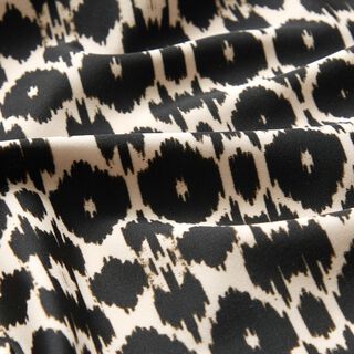 Tessuto per costumi da bagno con stampa leopardata astratta – nero/anacardo, 