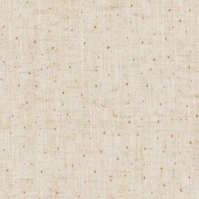 misto lino viscosa Pois glitterati – mandorla/oro effetto metallizzato, 
