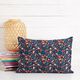 tessuto arredo mezzo panama fogliame autunnale – blu marino,  thumbnail number 6