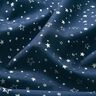 tessuto in cotone popeline stampa laminata stelle di Natale – blu notte/argento effetto metallizzato,  thumbnail number 2