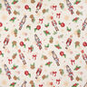 tessuto arredo gobelin Schiaccianoci festivi – beige chiaro/rosso,  thumbnail number 1