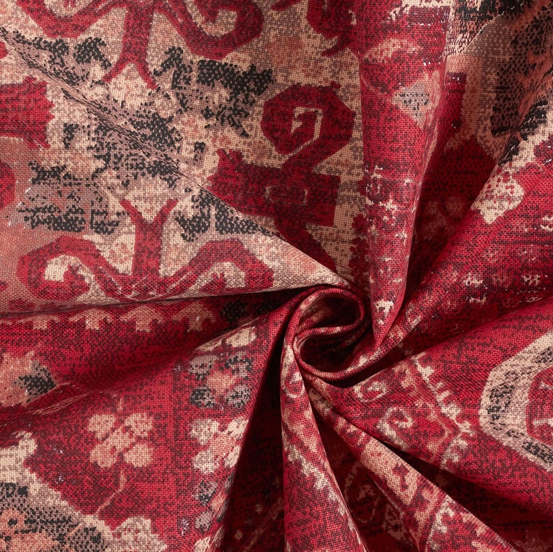 tessuto arredo mezzo panama Tappeto Kelim – rosso carminio, image number 3