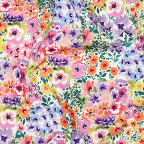 jersey di cotone mare di fiori stampa digitale | Poppy Fabrics – avorio/colorato, 