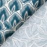 tessuto in cotone cretonne Foglie astratte – blu oceano/avorio,  thumbnail number 4