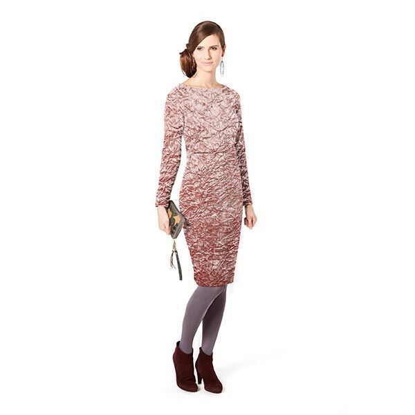 velluto stretch stropicciato – rosa anticato,  image number 6