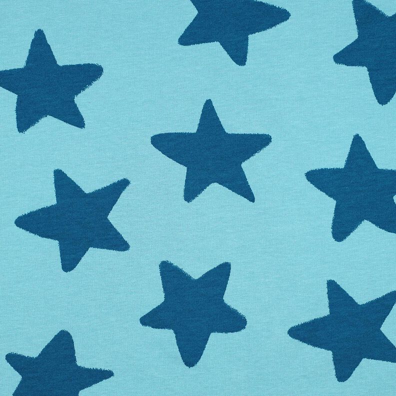 soffice felpa stelle | Poppy Fabrics – blu brillante/blu oceano,  image number 1