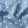 Popeline di cotone biologico con cuori sparsi – blu jeans chiaro,  thumbnail number 2