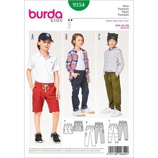 pantaloni per bambini / shorts, Burda 9354 | 116 - 158, 