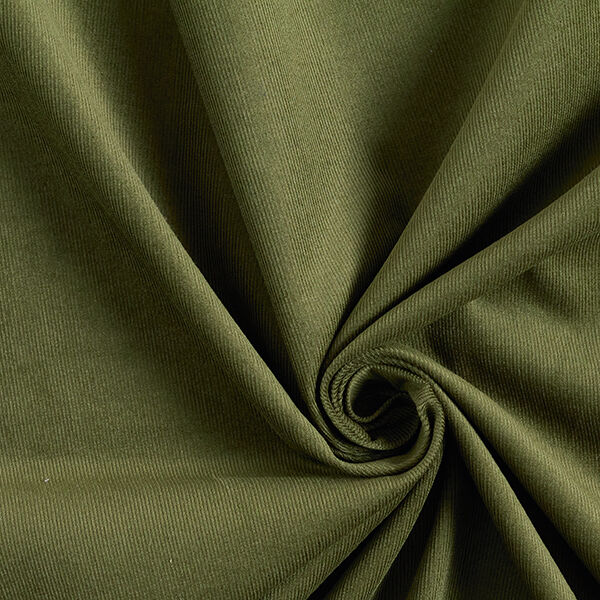 velluto a costine tinta unita – verde oliva scuro,  image number 1
