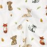 mussolina / tessuto doppio increspato animali del bosco stampa digitale | Poppy Fabrics –,  thumbnail number 2