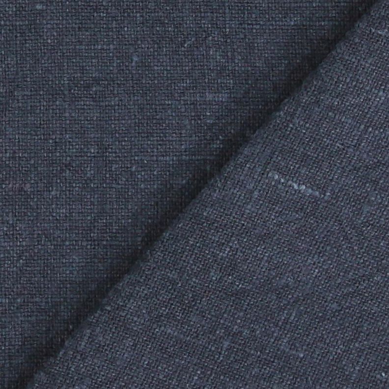 Tessuto di misto ramiè lavato a pietra, qualità pesante – blu notte,  image number 3
