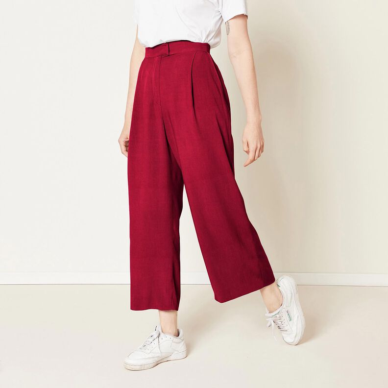 viscosa stretch tinta unita &ndash; rosso scuro,  image number 9