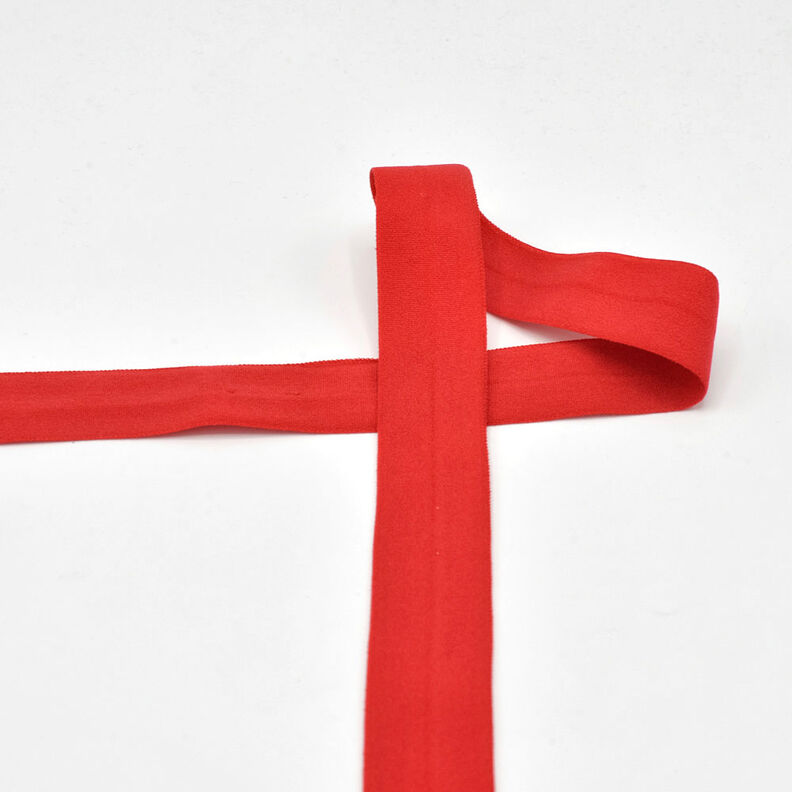 Fettuccia elastica (piega in gomma) opaca [20 mm] – rosso,  image number 1