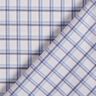 Tessuto per camicia a quadri sfalsati – bianco/azzurro,  thumbnail number 4