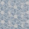 <h2>Tessuto di Cotone Ricamato Fiori &ndash; Batista, Blu Jeans Chiaro/Bianco Lana</h2>,  thumbnail number 1
