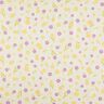 tessuto arredo mezzo panama Piccoli fiori primaverili – bianco lana/giallo vaniglia,  thumbnail number 1