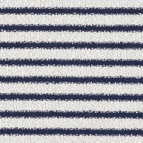 Bouclé in maglia a righe, glitterato – bianco/blu marino, 