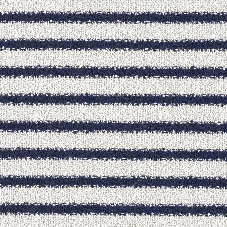 Bouclé in maglia a righe, glitterato – bianco/blu marino,  image number 1