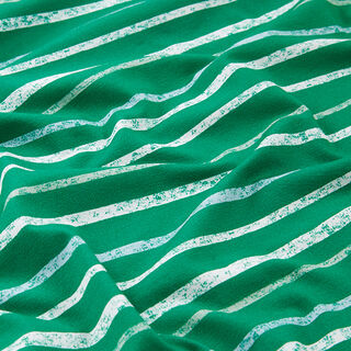 GOTS jersey di cotone righe effetto timbro | Tula – verde, 