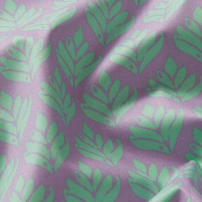 cotone rivestito Soggetti astratti – violetto pastello/menta, 