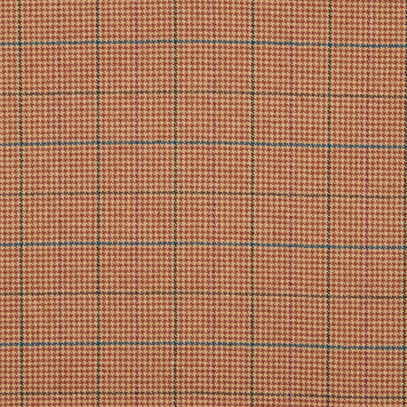 tessuto per cappotti, quadri e pied de poule con effetto glitter – beige/rame, image number 1