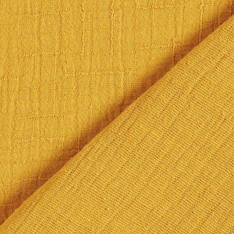 bambù mussolina / tessuto doppio increspato struttura – giallo curry,  image number 4