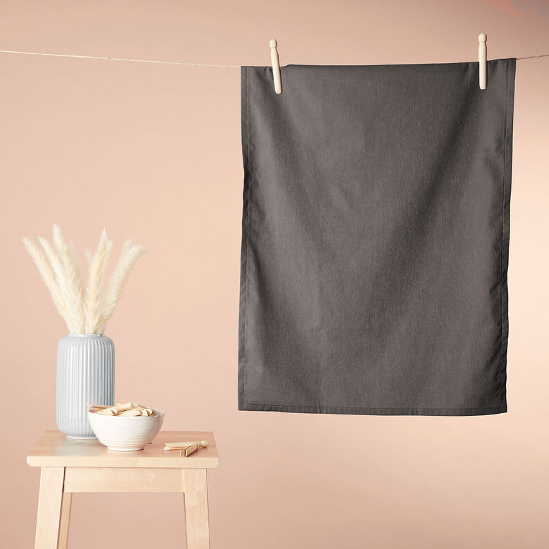 tessuto in cotone cretonne tinta unita – grigio scuro,  image number 8