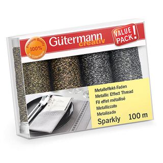 Set di filo da cucito Sparkly [4 bobine da 100 m] | Gütermann, 